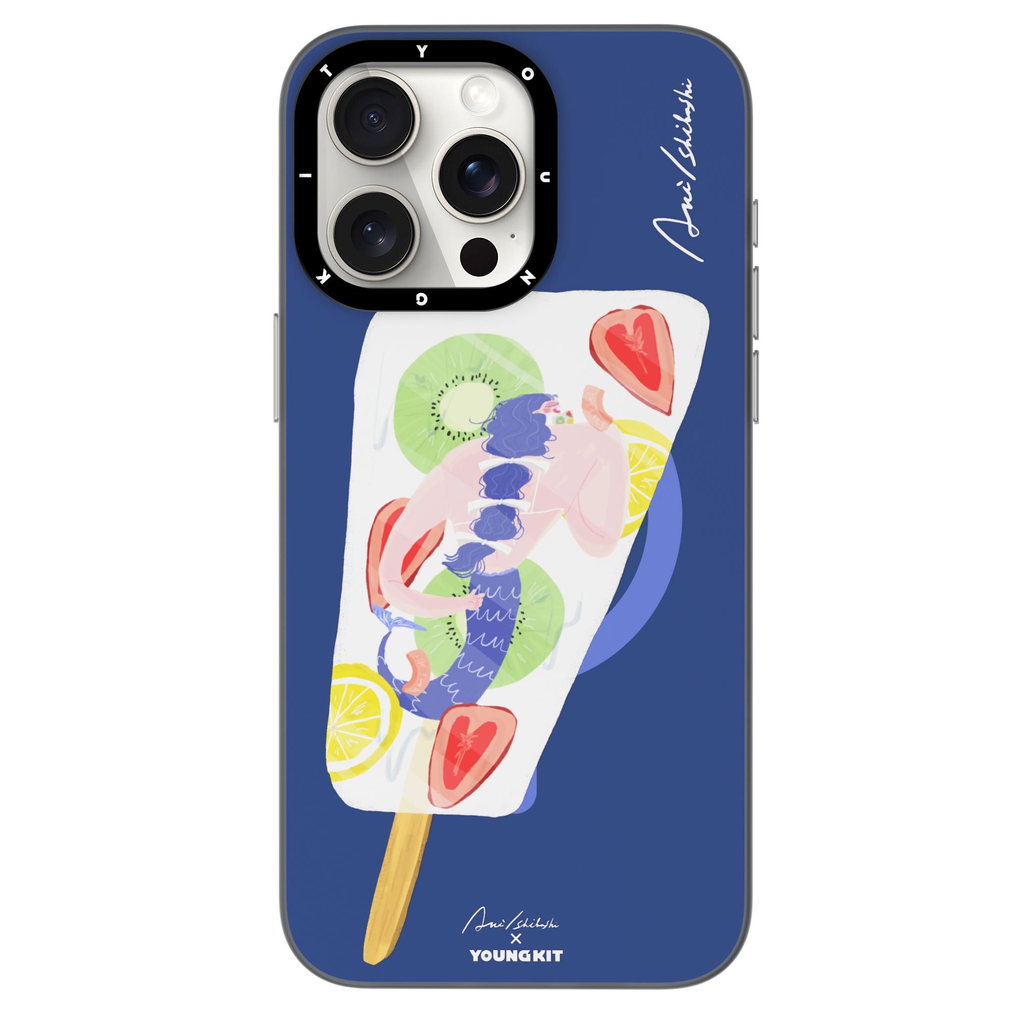 @AkiIshibashi Summer-Themed Magsafe iPhone 13/14/15 Case-Popsicle