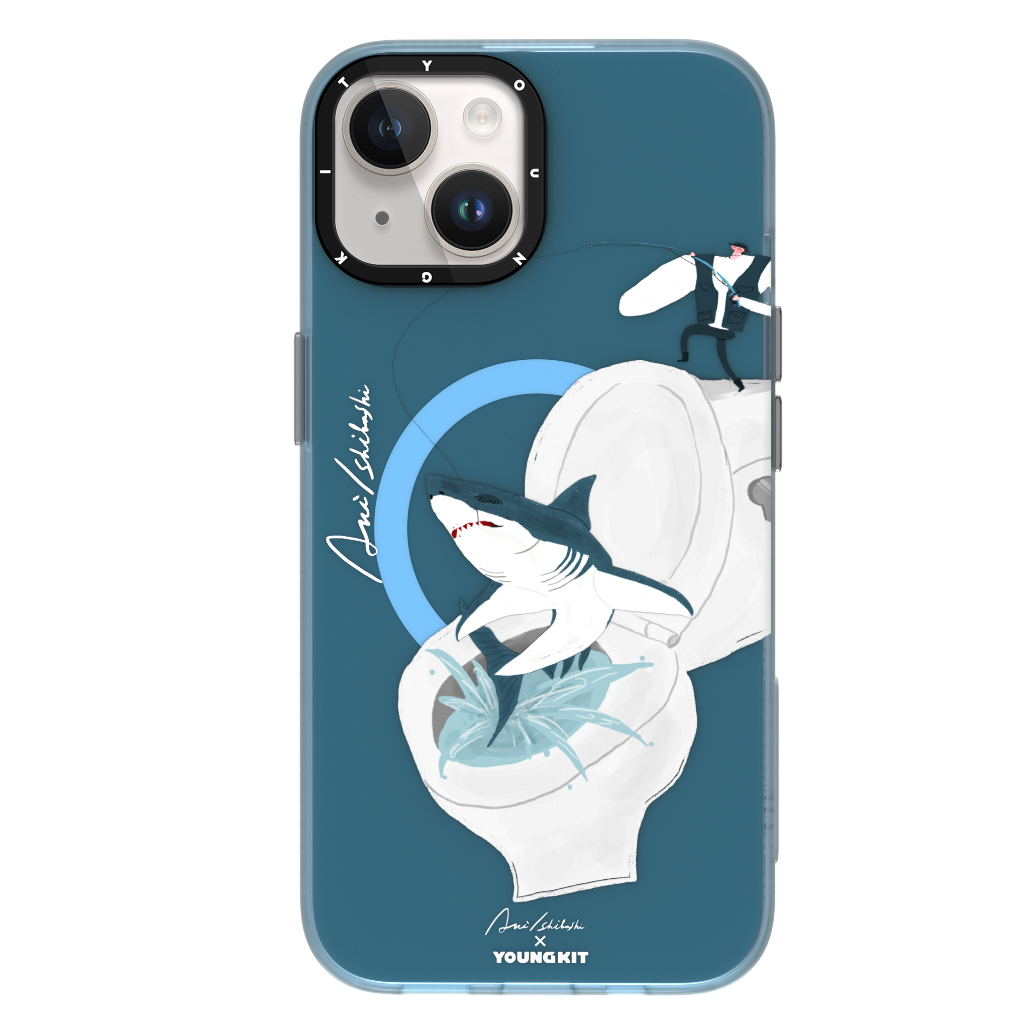 @AkiIshibashi Summer-Themed Magsafe iPhone 13/14/15 Case-Shark