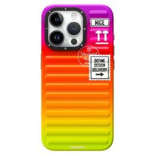 Color-Gradient Luggage-Inspired iPhone13/14/15 Case-Sunset