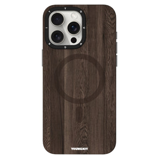 Original Wooden Texture Magsafe iPhone14/15 Case-Pecan