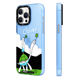 @KomoriYuki Green Flora and Fauna iPhone15 Case-Blue