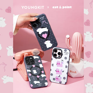 @cat&point Sweet Atmosphere Magsafe iPhone 14/15 Case-Polka Dot Cat