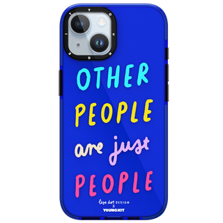 @LisadotDesign Positive Quotes iPhone14/15 Case-Blue