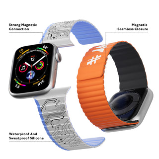 Futuristic Circuit Board Silicone Magnetic Watch Band