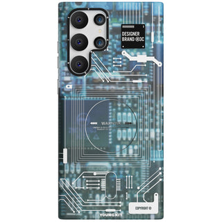 Futuristic Circuit Board Protective Samsung Galaxy S22/S23 Case