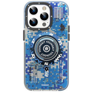 Camouflage Circuit Board Masafe iPhone13/14 Case