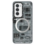 Futuristic Grey Circuit Board