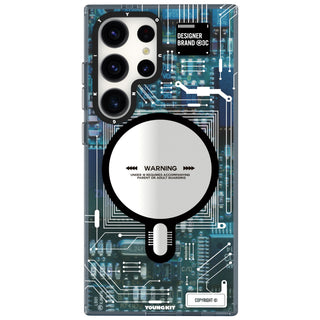 Futuristic Blue Circuit Board Magsafe-Galaxy S24