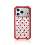 Red Polka Clear Case