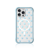 Sky Blue Polka Clear Case