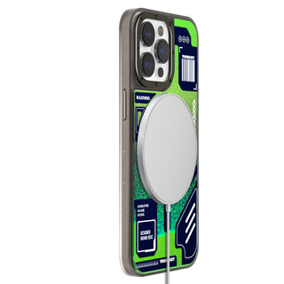 Galactic Quicksand Magsafe iPhone14/15 Case-Green