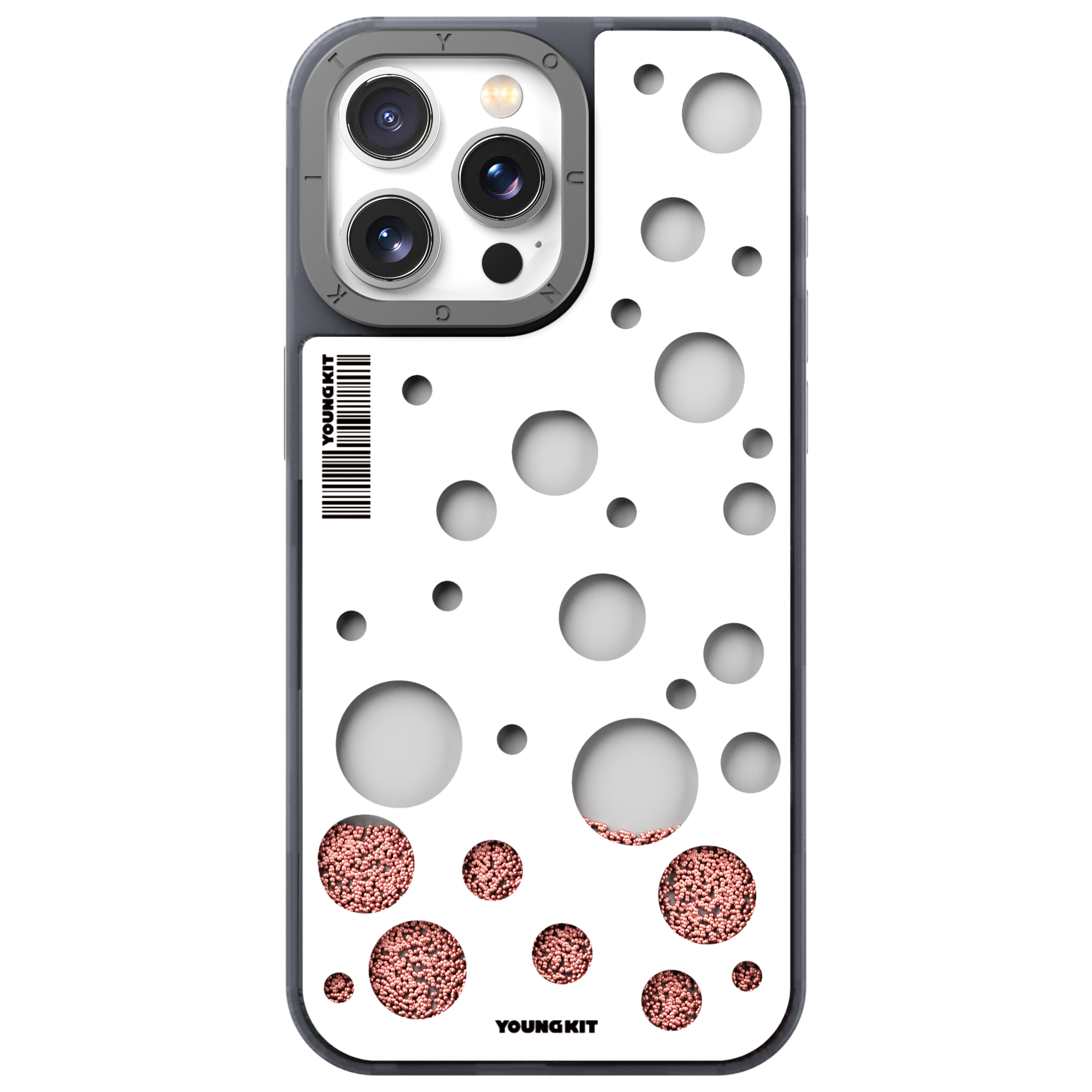 Polka Dots Quicksand Beads Magsafe iPhone 14/15 Case