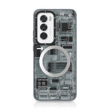 Futuristic Grey Circuit Board