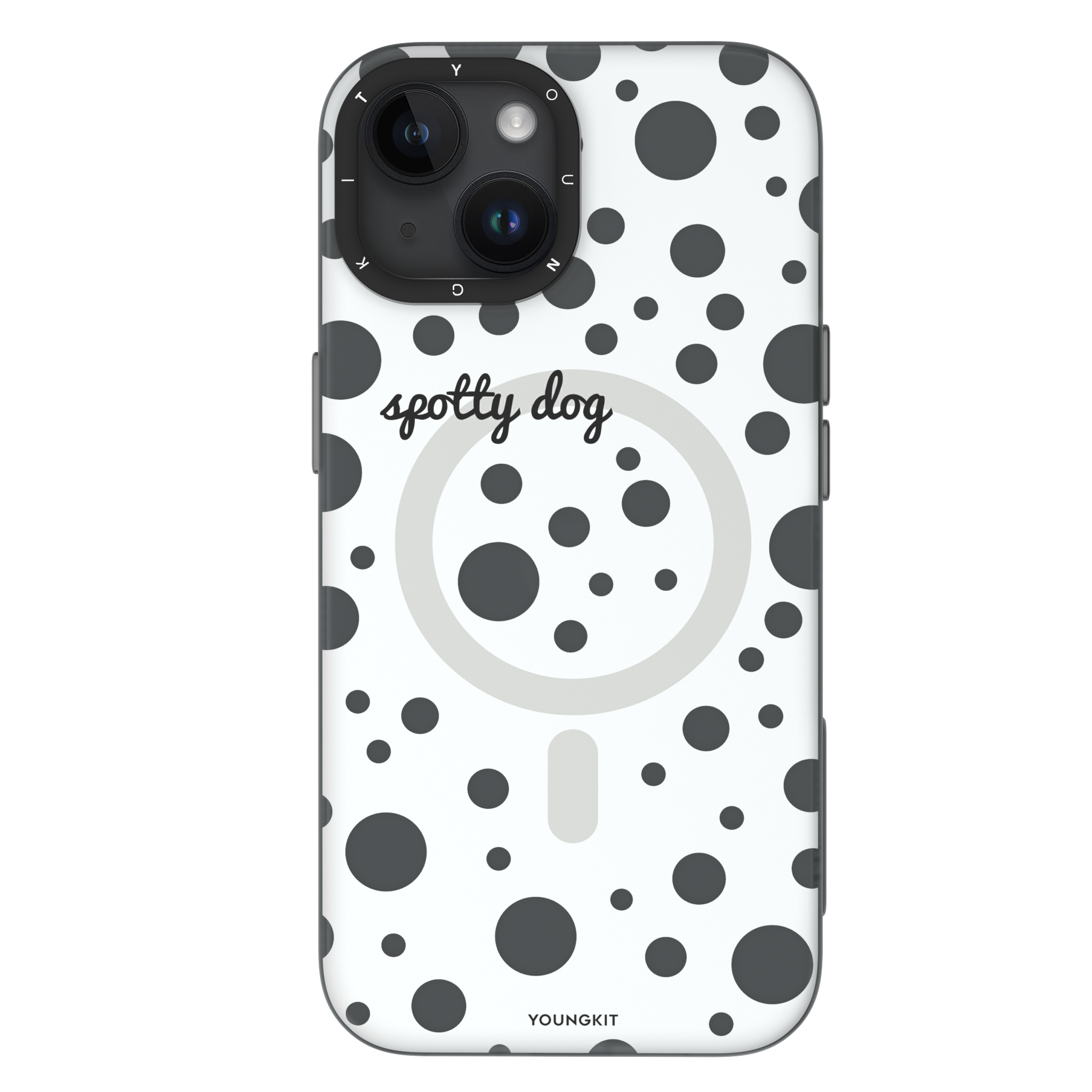 Colorful Polka Dots Magsafe iPhone 13/14/15 Case-White