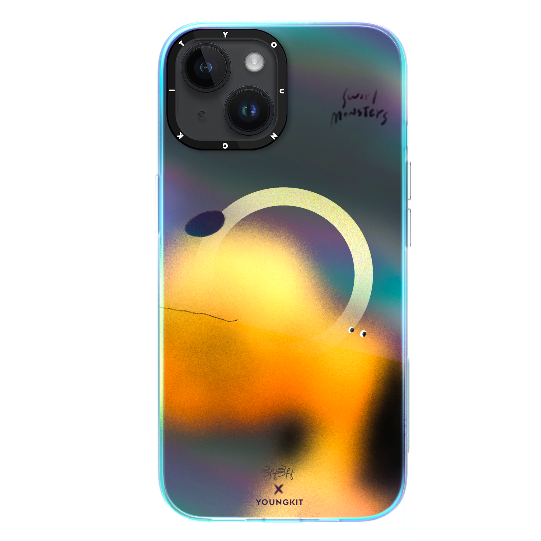 @bloodyhellbighead Laser Surface Magsafe iPhone 13/14/15 Case-Orange