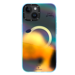 @bloodyhelbighead Laser Surface Magsafe iPhone13/14/15 حافظة - برتقالي