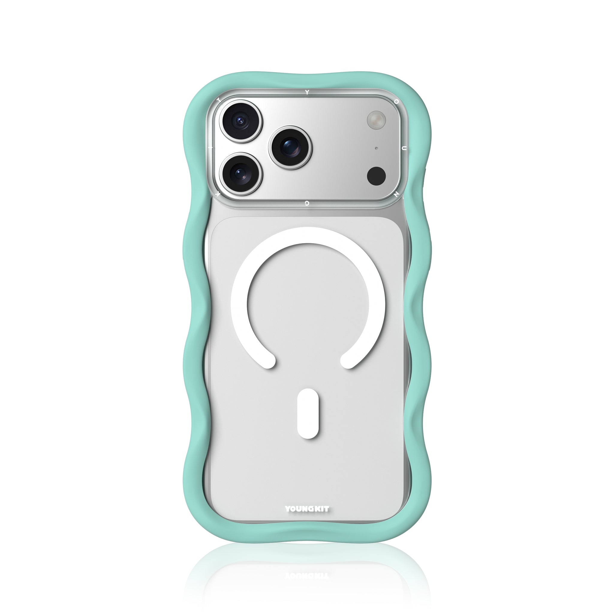 Wavy Removable Silicone Clear Case