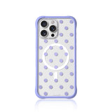 Lavender Purple Polka Clear Case
