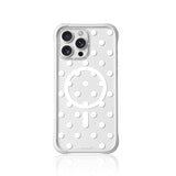 Pearl White Polka Clear Case