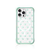 Ocean Green Polka Clear Case