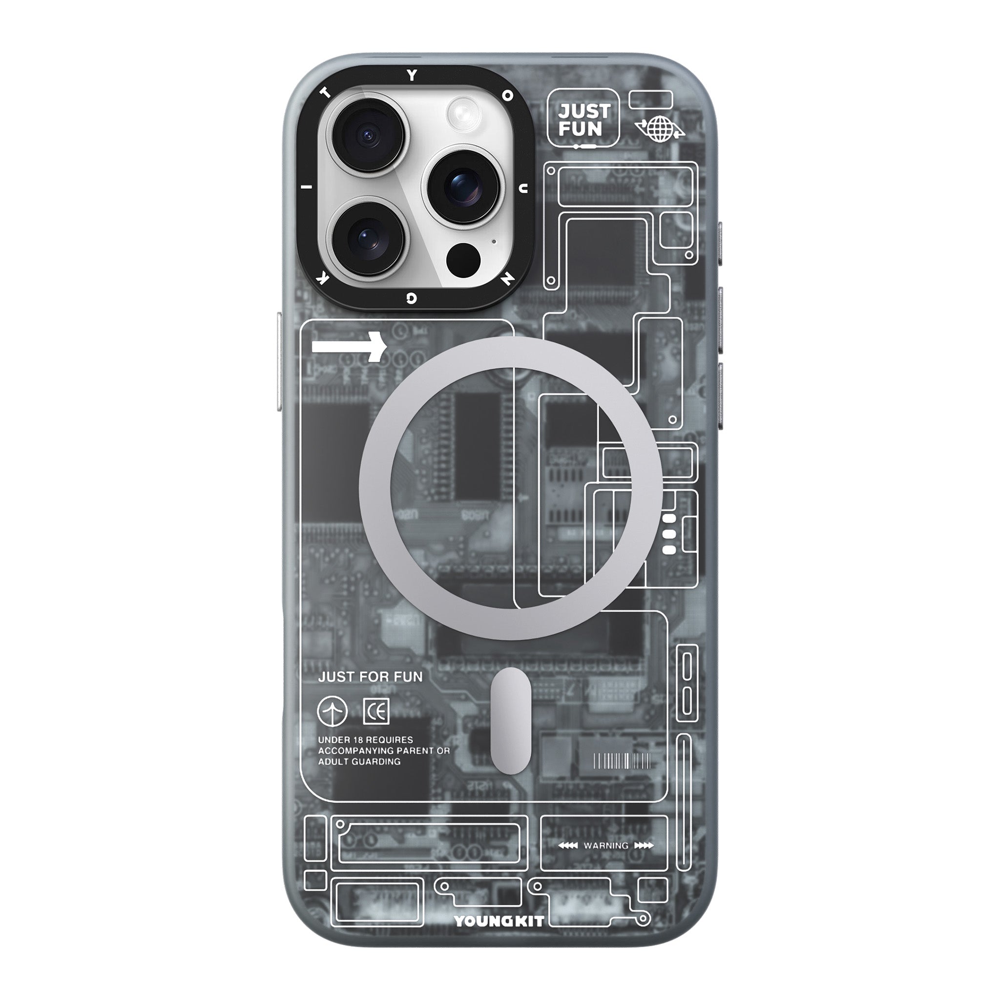 Futuristic Blue Circuit Board-iPhone Case