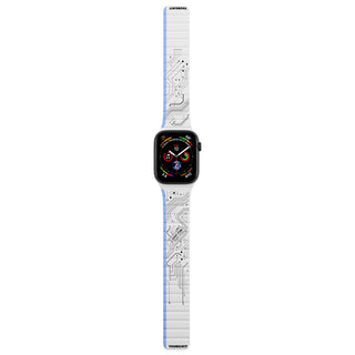 Futuristic Circuit Board Silicone Magnetic Apple Watch Band