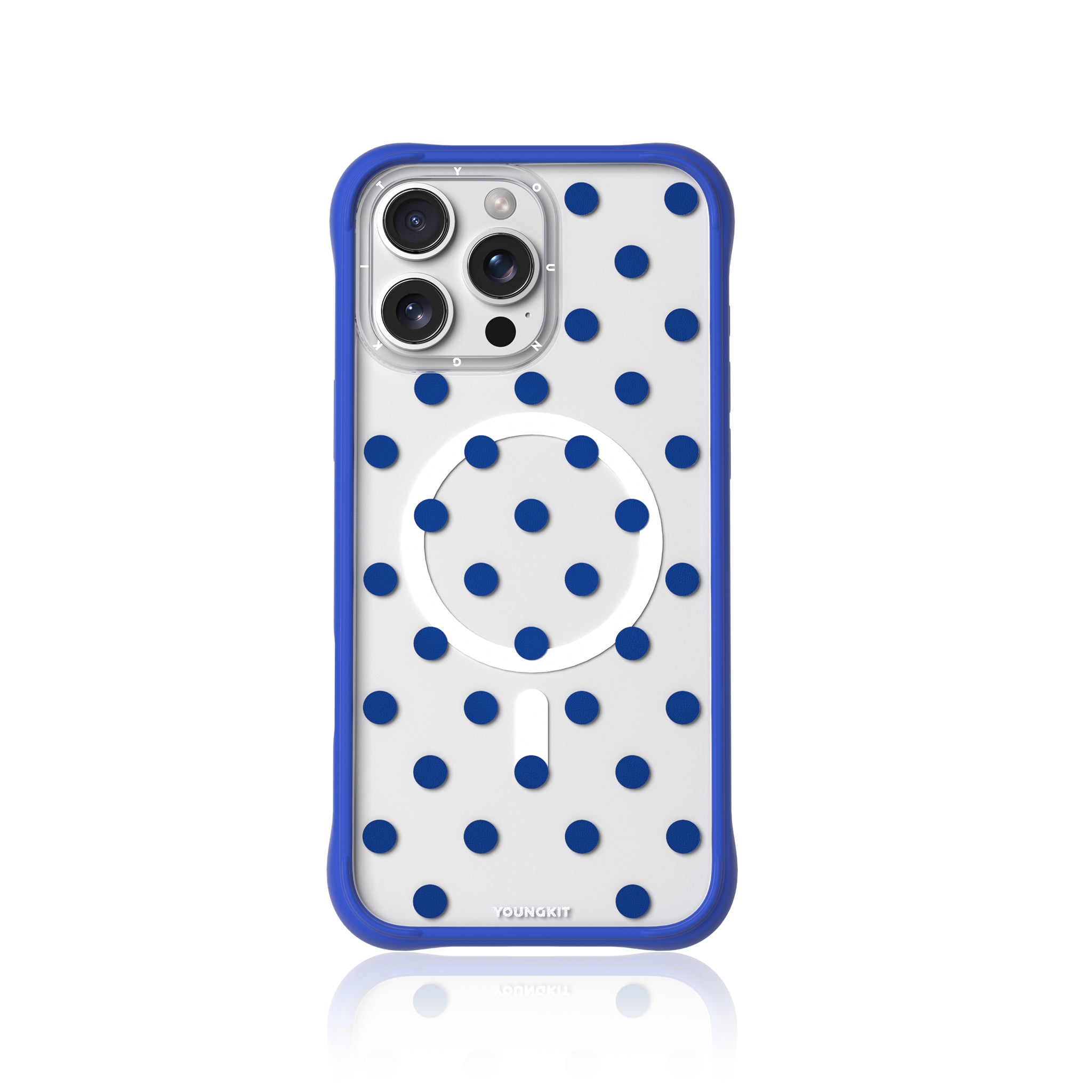 Ocean Blue Polka Clear Case