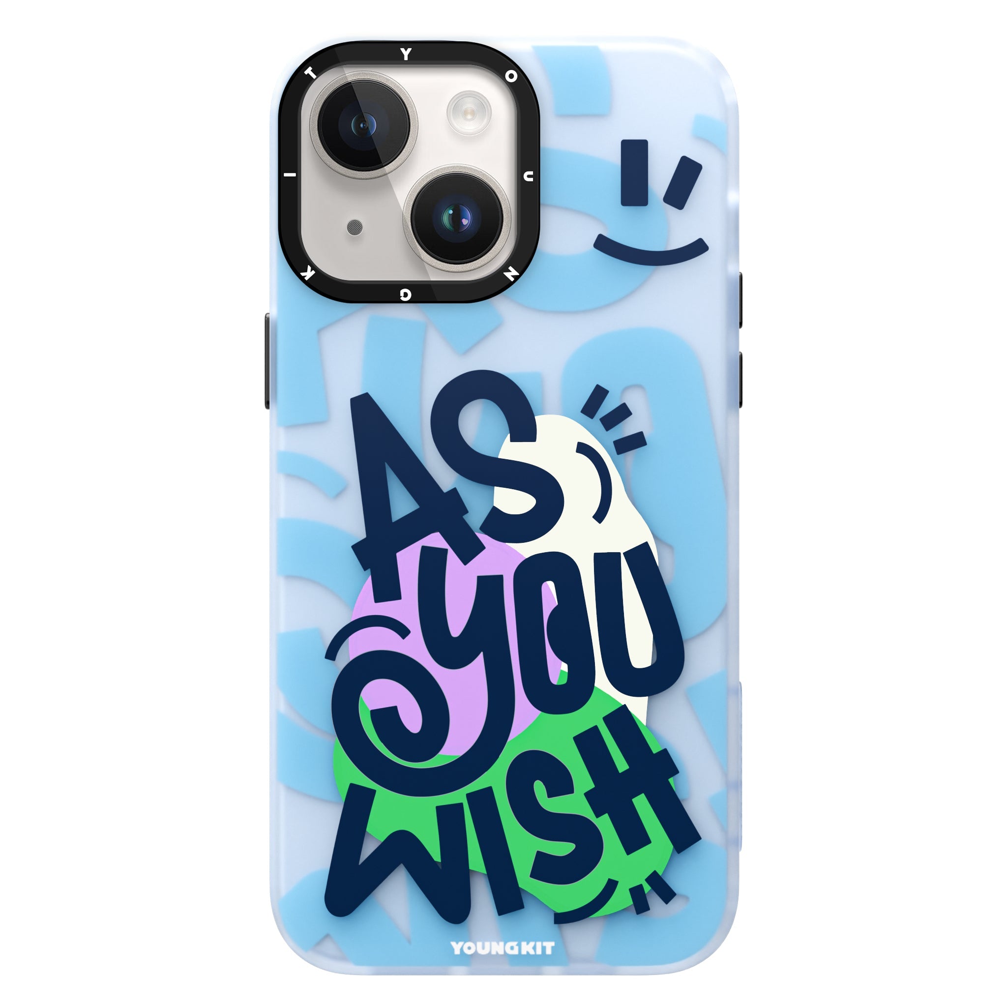 Where Your Wishes Shape a Joyful Life iPhone 12/13/14 Case-Blue