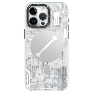 لوحة دوائر كهربائية مستقبلية Magsafe iPhone12/13/14/15 - أبيض 