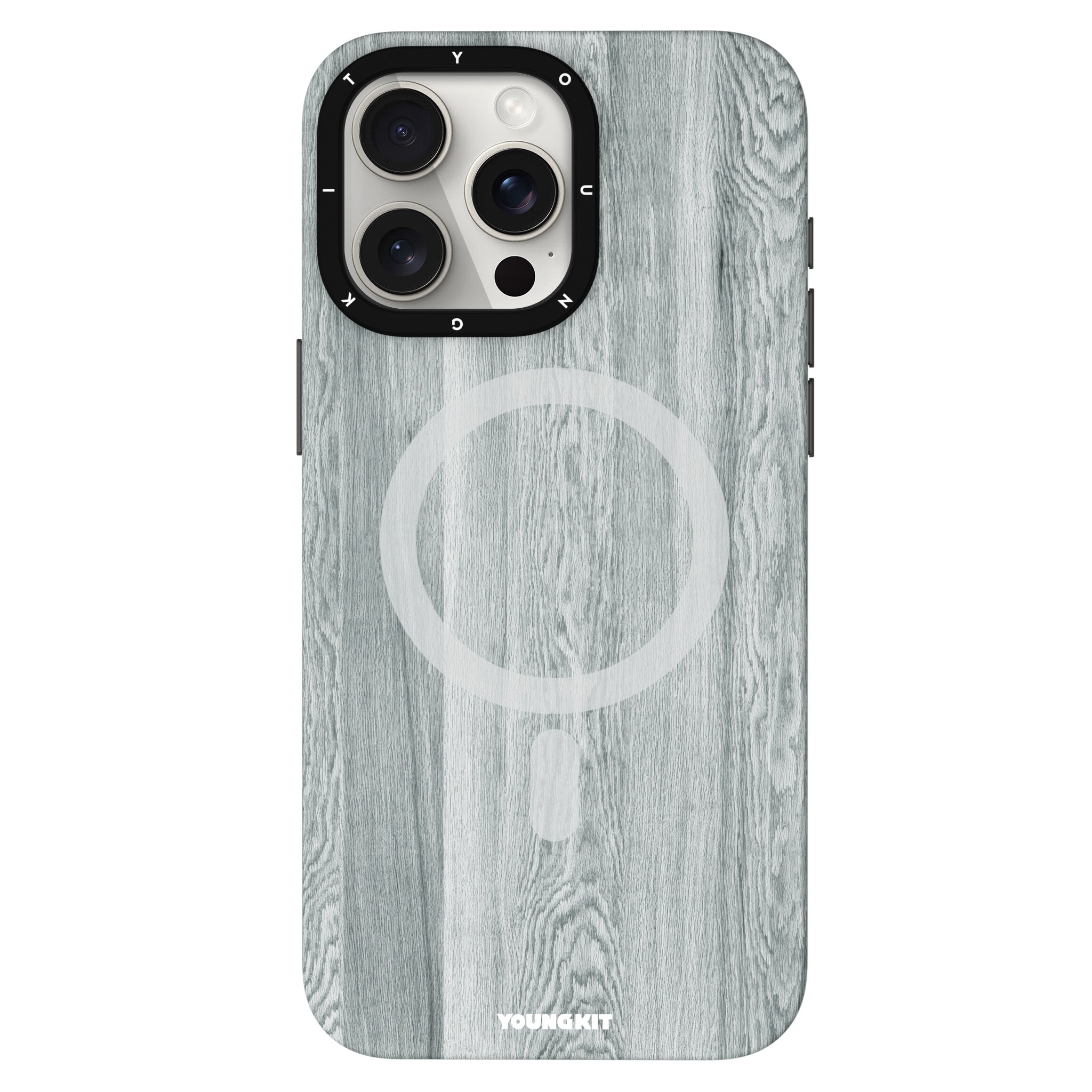 حافظة Magsafe iPhone14/15 ذات الملمس الخشبي الأصلي