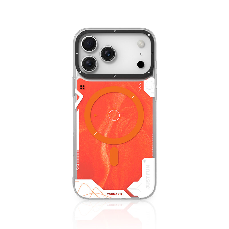 حافظة Cyberpunk المضيئة ذات الرمال المتحركة لهاتف iPhone14/15