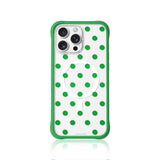 Emerald Green Polka Clear Case