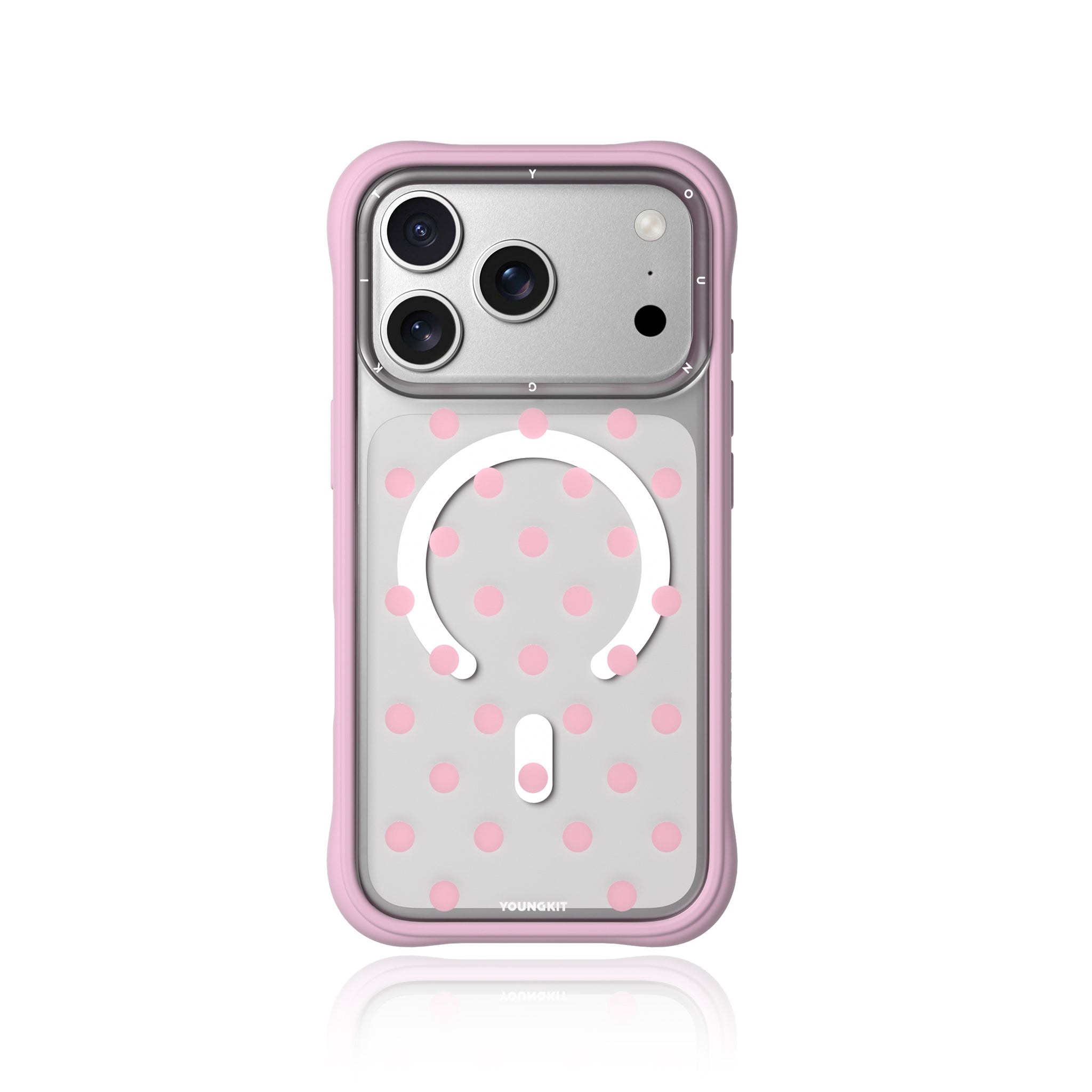 Pink Polka Clear Case