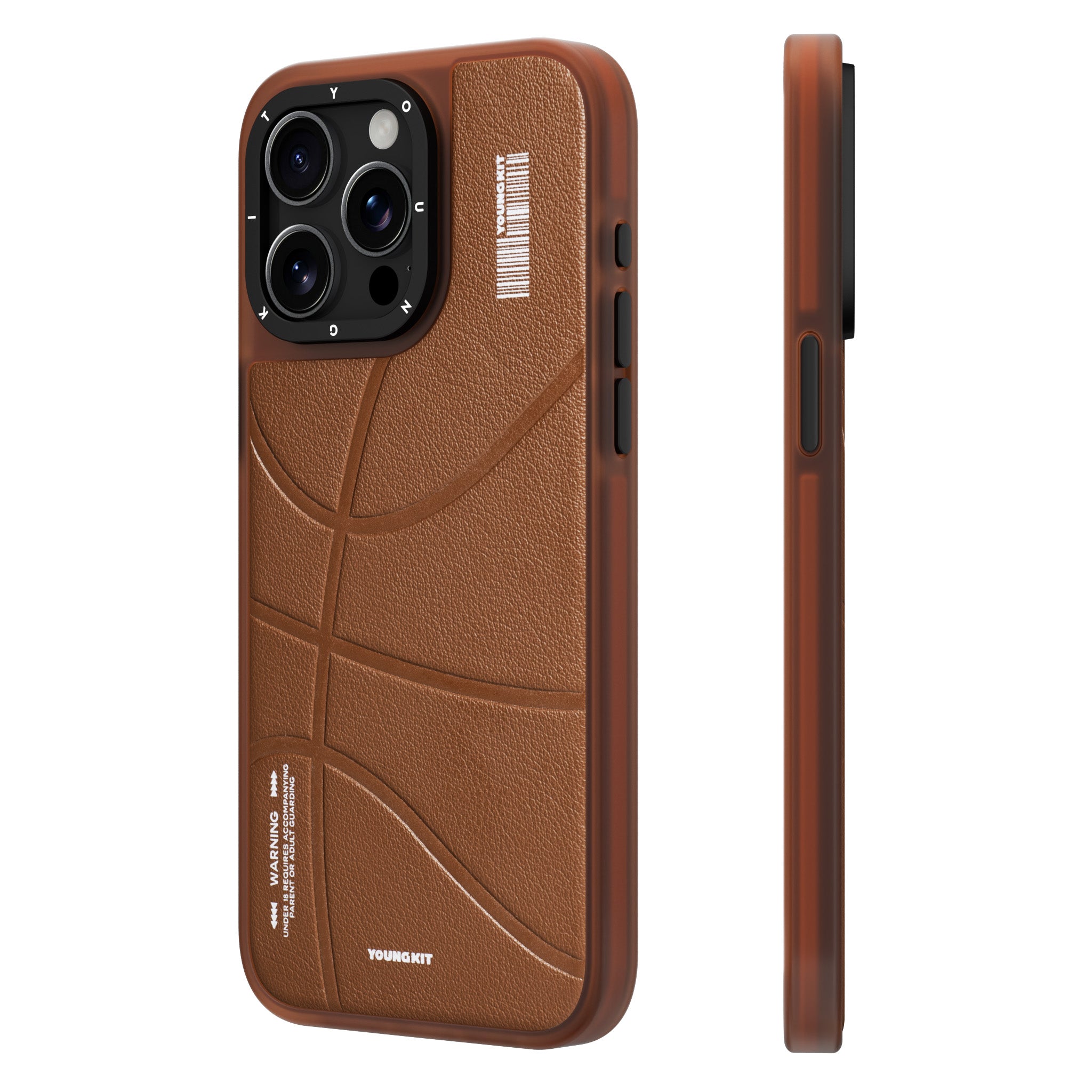 Backboard Leather MagSafe iPhone15 Case-Brown