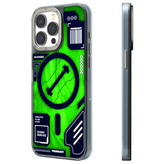 Funda Galactic Quicksand Magsafe para iPhone 14/15-Verde
