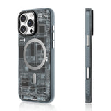 Futuristic Blue Circuit Board-iPhone Case