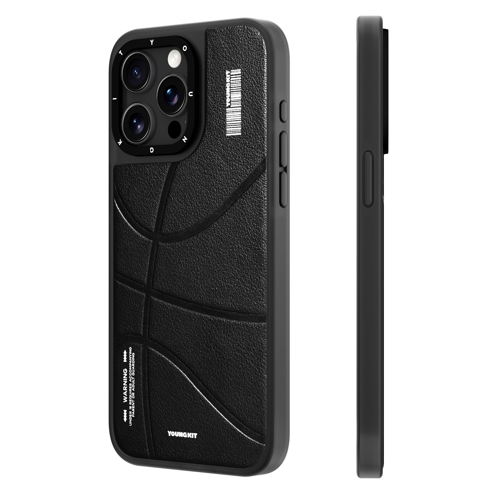 Backboard Leather MagSafe iPhone15 Case-Black