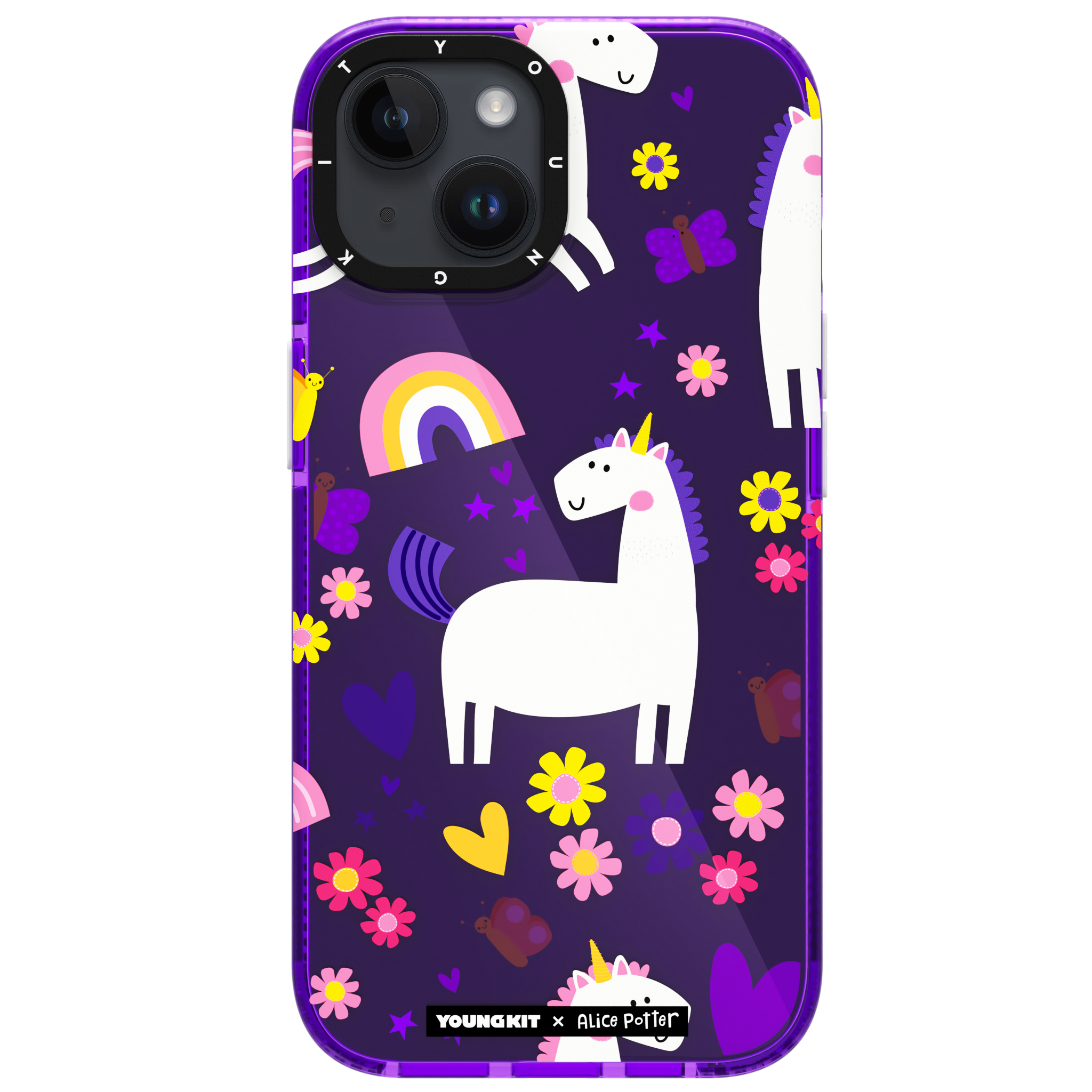 YOUNGKIT X Alice Potter iPhone15 Case-Unicorn Wonderland
