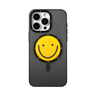 @Sunshine Yellow Small Smiling Eyes Grip Stand MagSafe Compatible