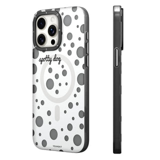 เคส Magsafe iPhone13/14/15 สีสันสดใส Polka Dots-สีขาว