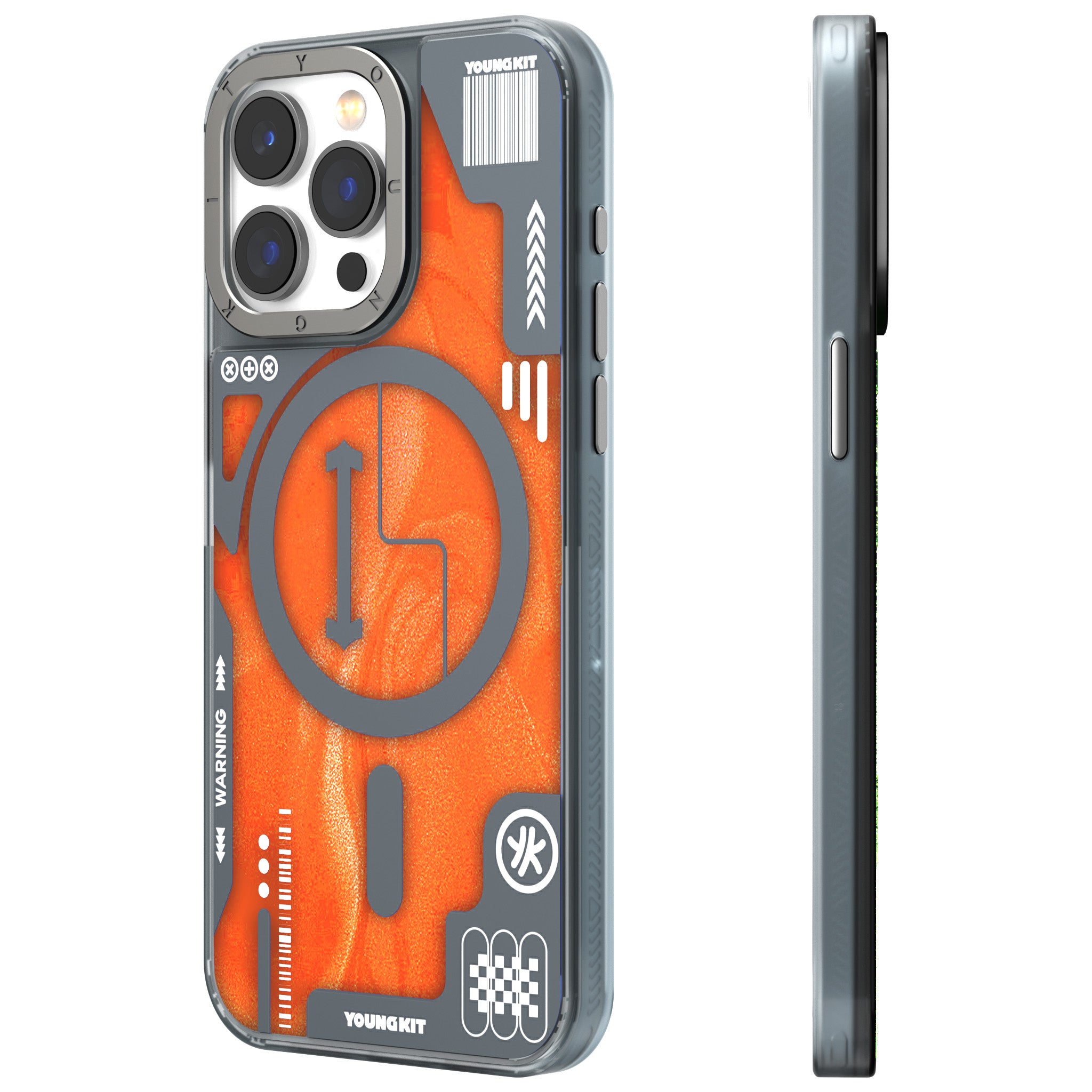 Cyberpunk Luminous Quicksand  iPhone14/15 Case-Orange