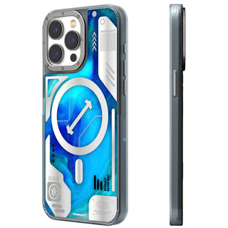 Funda Galactic Quicksand Magsafe para iPhone 14/15, color azul