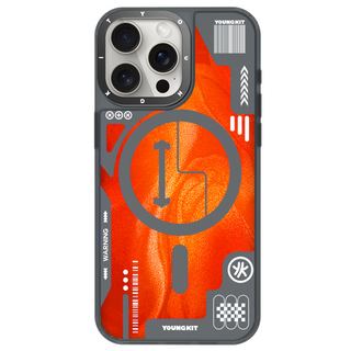 เคส Cyberpunk Luminous Quicksand iPhone14/15-สีส้ม