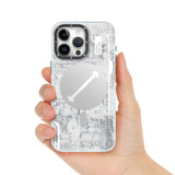 Futuristic Circuit Magsafe iPhone12/13/14/15 Case-Red