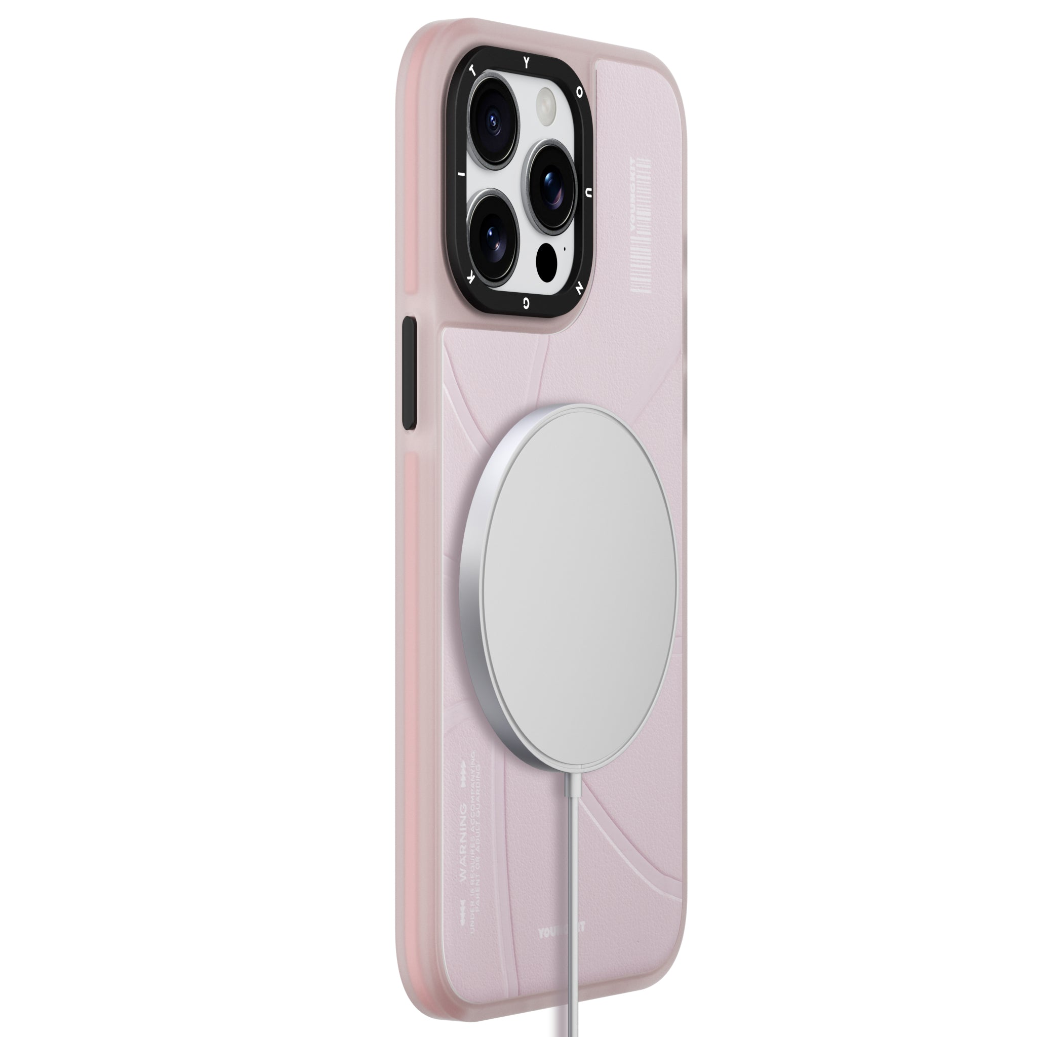 Backboard Leather MagSafe iPhone15 Case-Pink
