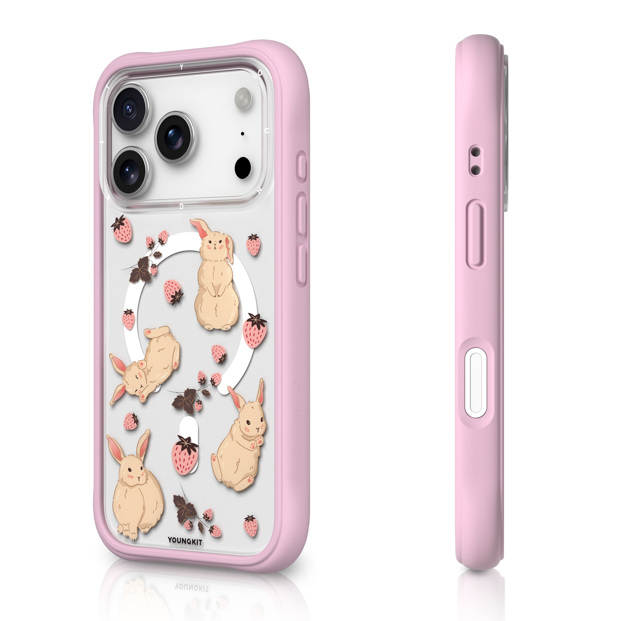 #color_Strawberry Bunny for iPhone 17（Backplate）,Strawberry Bunny for iPhone 17