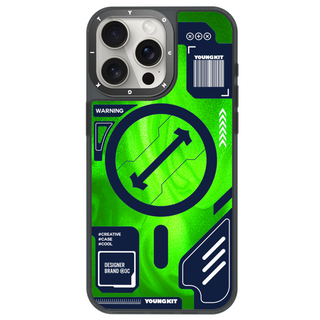 حافظة Cyberpunk Luminous Quicksand لهاتف iPhone14/15 - أخضر