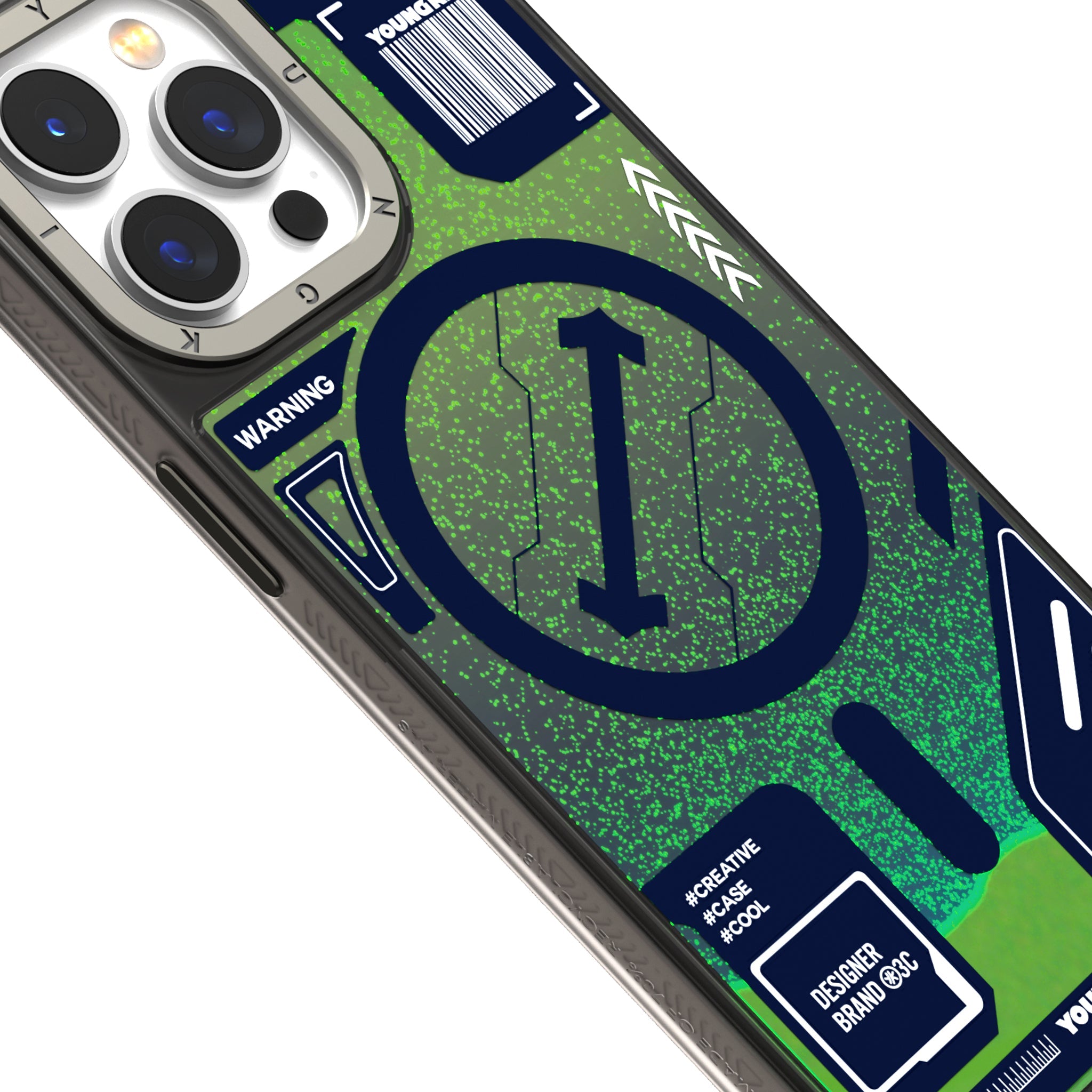 Galactic Quicksand Magsafe iPhone14/15 Case-Green