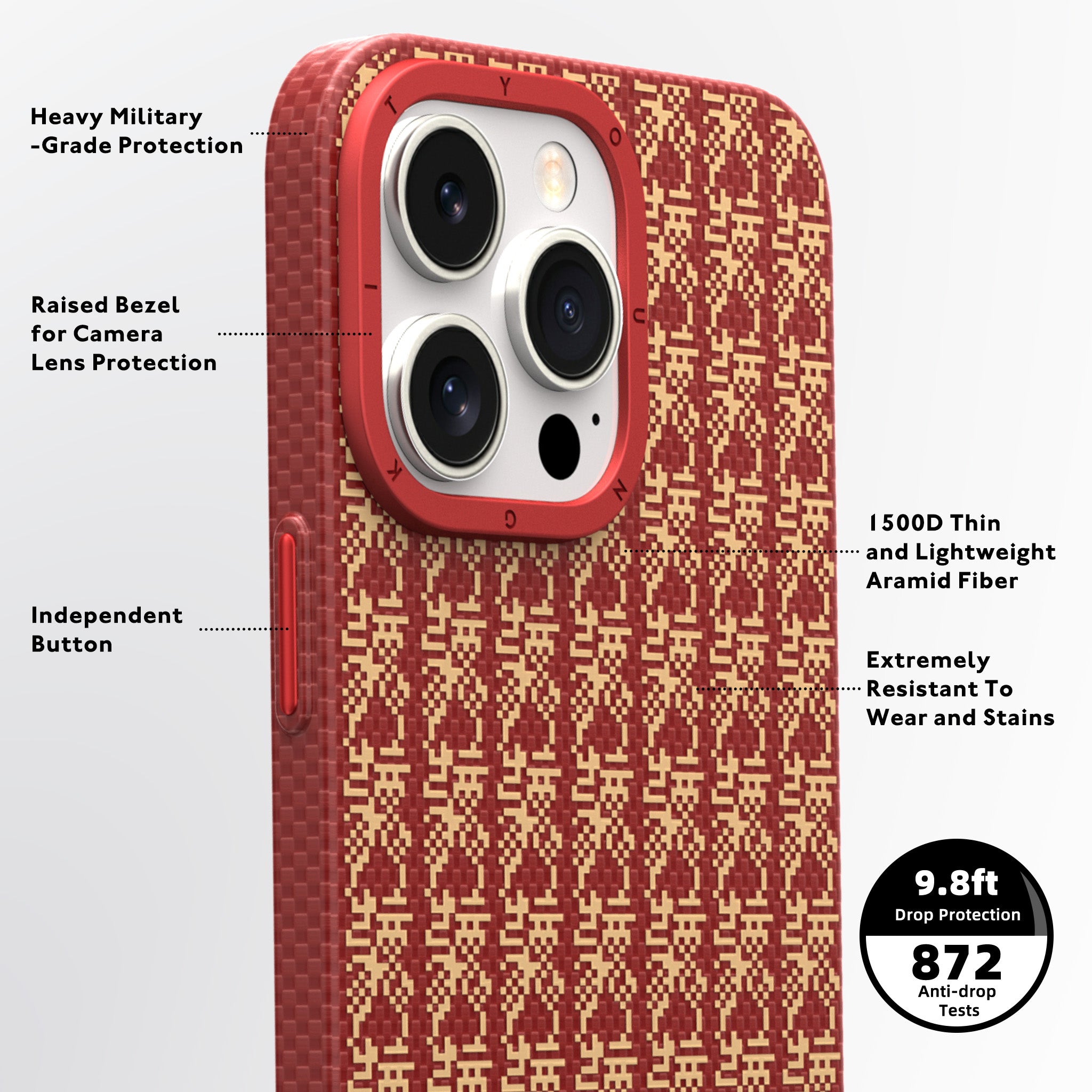 เคส Kevlar® 1500D MagSafe Aspiring Loong iPhone14/15 