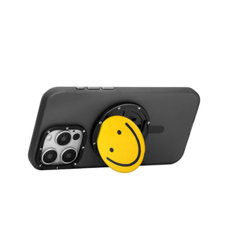 @Sunshine Yellow Small Smiling Eyes Grip Stand MagSafe Compatible